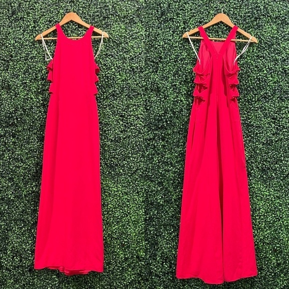 Halston Heritage Fuchsia Twist Gown - Picture 2 of 9